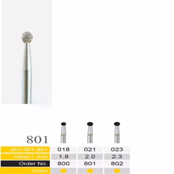 فرز توربین الماسی دسته نقره ای (پالیش کامپوزیت) Round - 801 BTM