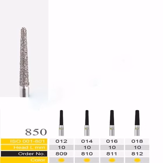 فرز توربین الماسی دسته نقره ای (پالیش کامپوزیت) Tapered Round– 850 BTM