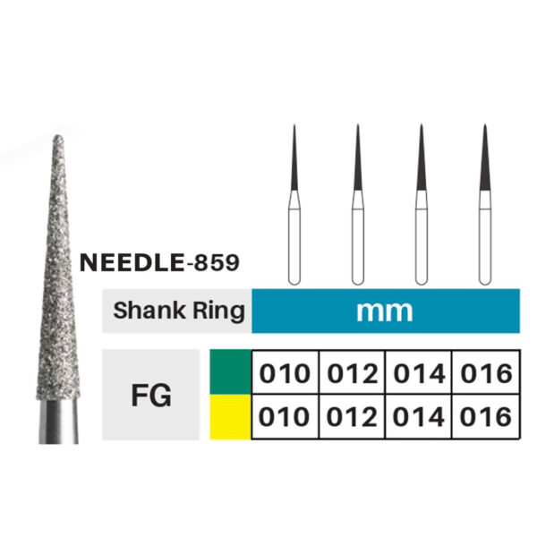 فرز توربین الماسی دسته نقره ای (پالیش کامپوزیت) Needle – 859 BTM