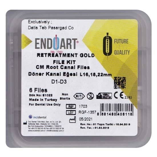 فایل روتاری اندوآرت مدل گلد ریتریتمنت ENDOART Retreatment