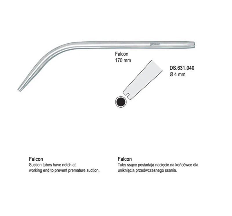 سرساکشن جراحی فلزی شماره 12 Ø4.0mm فالکن